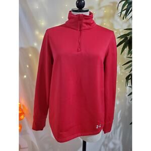 Under Armour Womens Storm 1 Hot Pink 1/4 Zip Fleece Lined Pullover Size S Active